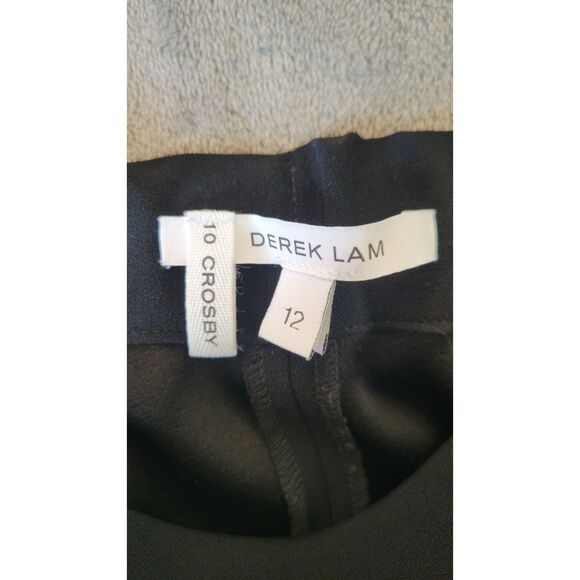 Womens 10 Crosby Derek Lam Pleated Black Trousers - Picture 3 of 4